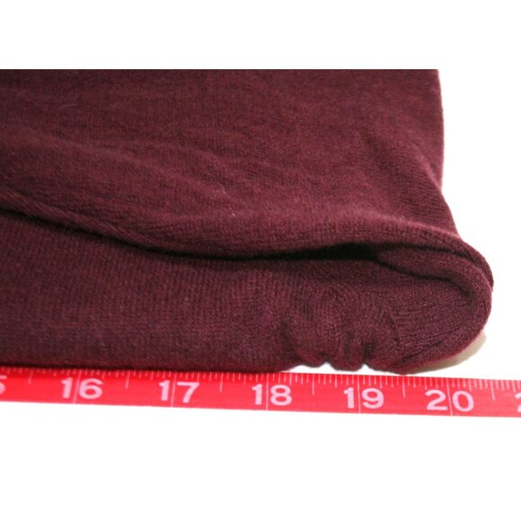 Ann Taylor Womens Maroon V-Neck Tunic Sweater Wool Cashmere Blend Size S Luxury - Picture 5 of 6